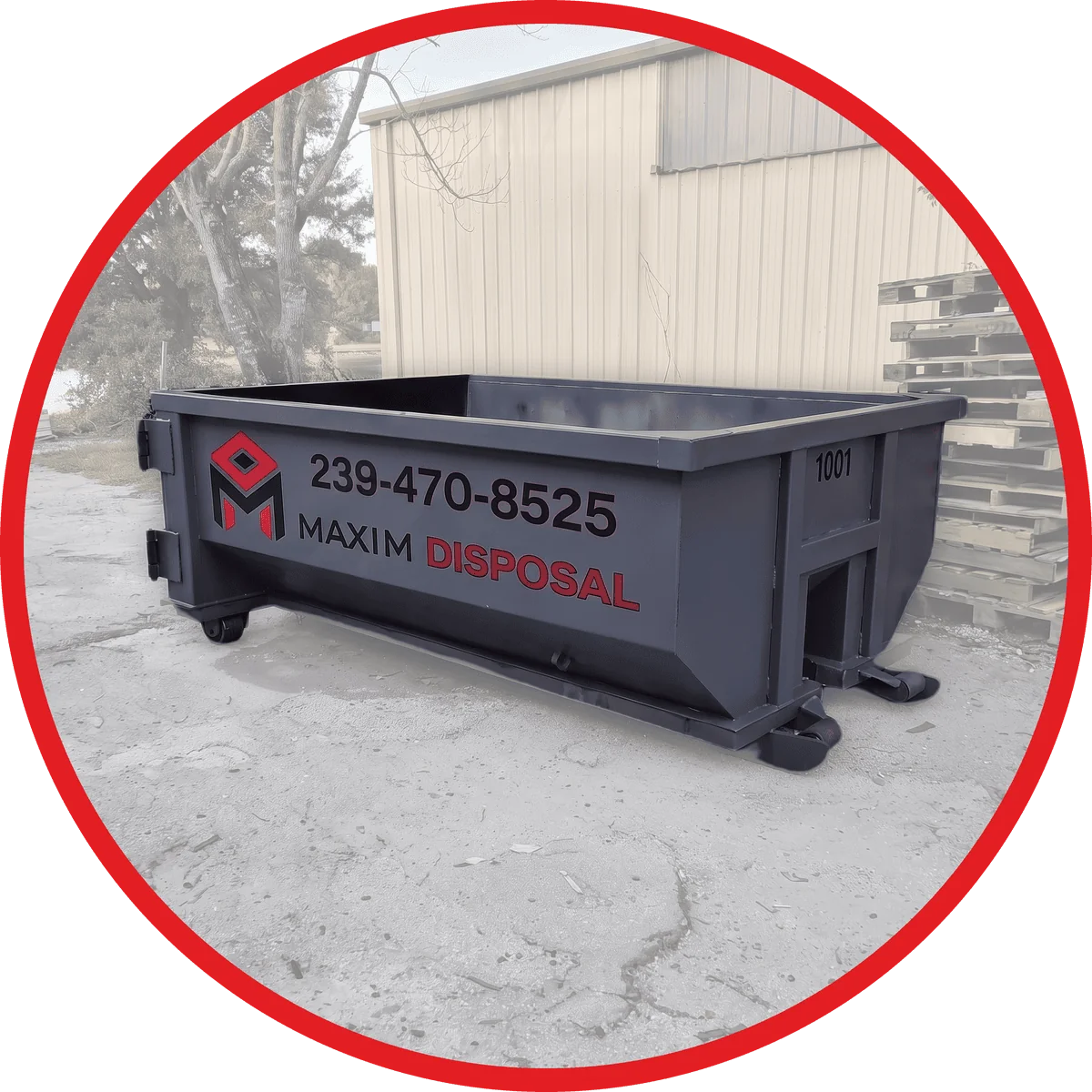 Maxim Disposal 10 yard roll-off dumpster